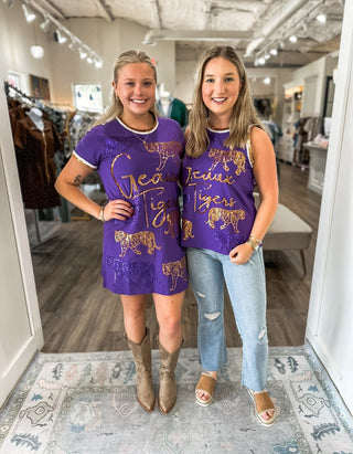 Tiger Strut Sequin Varsity Accents Dress - Everyday EDEN Boutique & Gifts