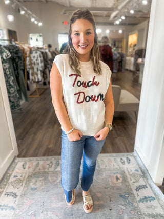 Touchdown Red & Black Sweater Top - Everyday EDEN Boutique & Gifts