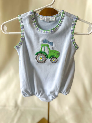 Tractor Tales Applique Bubble - Magnolia Baby - Everyday EDEN Boutique & Gifts