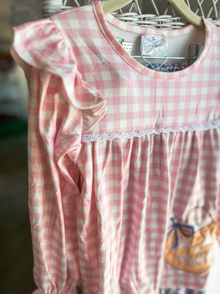 Trick or Treat Gingham & Floral Bell Bottoms Set - Everyday EDEN Boutique & Gifts