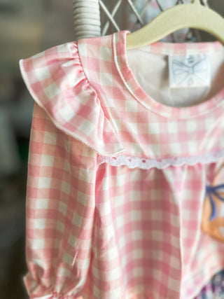 Trick or Treat Gingham & Floral Infant Romper - Everyday EDEN Boutique & Gifts