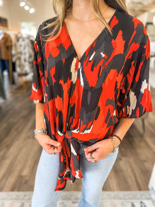 UL Spirit Abstract Kimono Sleeve Top - Everyday EDEN Boutique & Gifts