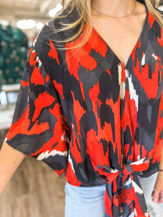 UL Spirit Abstract Kimono Sleeve Top - Everyday EDEN Boutique & Gifts