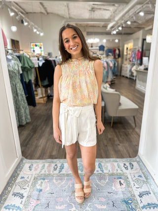 White Chic Affair High Waist Bow Shorts - Everyday EDEN Boutique & Gifts