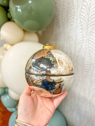 White Christmas Glass Ornament Candle - Everyday EDEN Boutique & Gifts