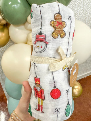 White Christmas Ornament Swaddle - Everyday EDEN Boutique & Gifts