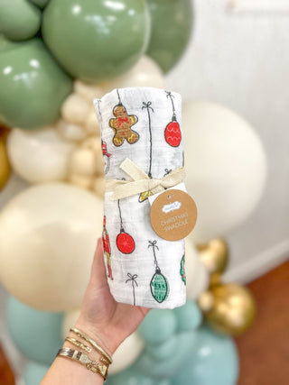 White Christmas Ornament Swaddle - Everyday EDEN Boutique & Gifts