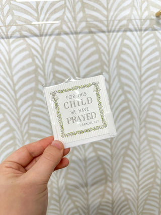 White Floral Frame with Verse & Bows Enclosure Card - Everyday EDEN Boutique & Gifts