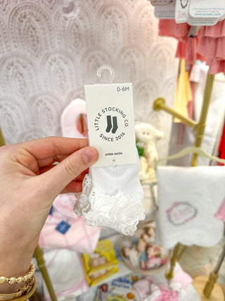 White Lace Bobby Socks - Everyday EDEN Boutique & Gifts