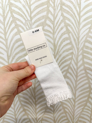 White Lace Top Knee - High Socks - Everyday EDEN Boutique & Gifts