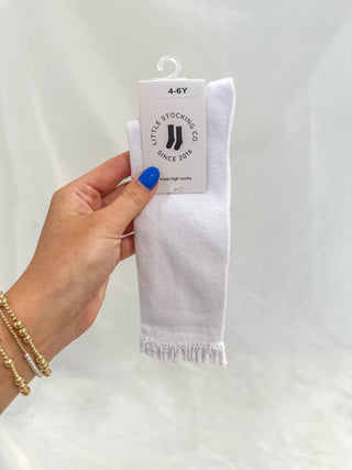 White Lace Top Knee High Socks - Everyday EDEN Boutique & Gifts