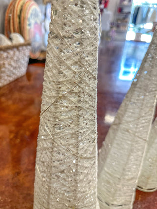 White Light Up Glitter Tree Set - Everyday EDEN Boutique & Gifts