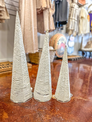 White Light Up Glitter Tree Set - Everyday EDEN Boutique & Gifts