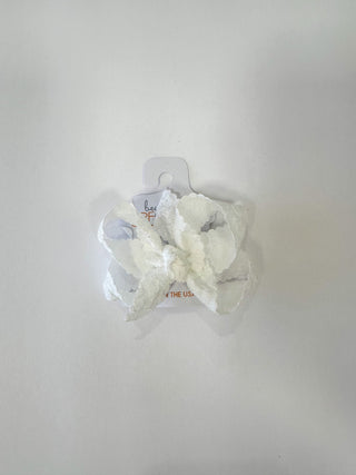 White Scalloped Lace Flower Bow - Everyday EDEN Boutique & Gifts
