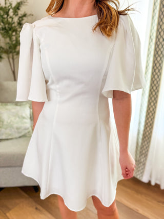 White Sunday Simplicity Mini Dress - Everyday EDEN Boutique & Gifts