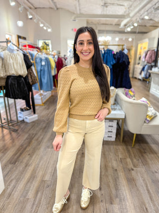 White Swan High Rise Crop Wide Leg Jeans - Everyday EDEN Boutique & Gifts