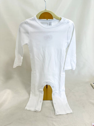 White Unisex Long Sleeve Romper - Everyday EDEN Boutique & Gifts