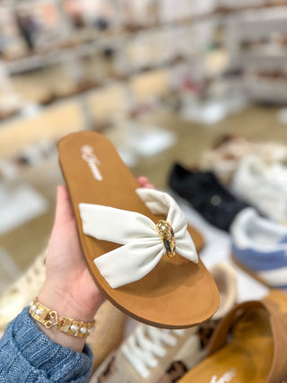 White W/ Gold Stud Reboot Sandals - Everyday EDEN Boutique & Gifts