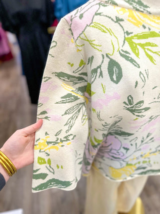 Wildflower Sketch Mock Neck Sweater - Everyday EDEN Boutique & Gifts