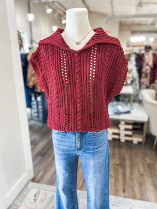 Wine Everyday Neutral Crochet Top - Everyday EDEN Boutique & Gifts