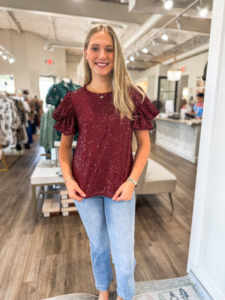 Wine Time to Shine Sequin Top - Everyday EDEN Boutique & Gifts