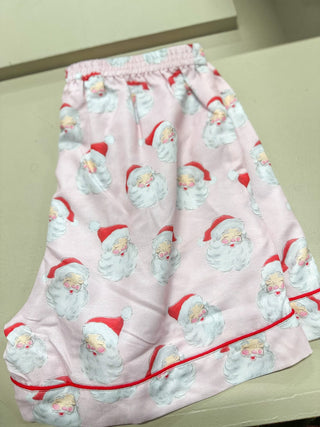 Women's Pink Santa Pajama Shorts - Everyday EDEN Boutique & Gifts