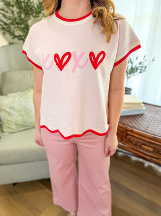 XO Darling Scallop Knit Top - Everyday EDEN Boutique & Gifts