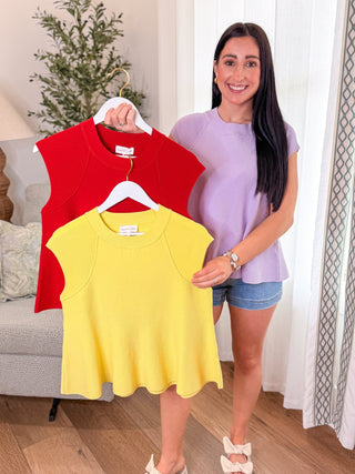 Yellow Soft Touch Knit Top - Everyday EDEN Boutique & Gifts