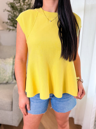 Yellow Soft Touch Knit Top - Everyday EDEN Boutique & Gifts