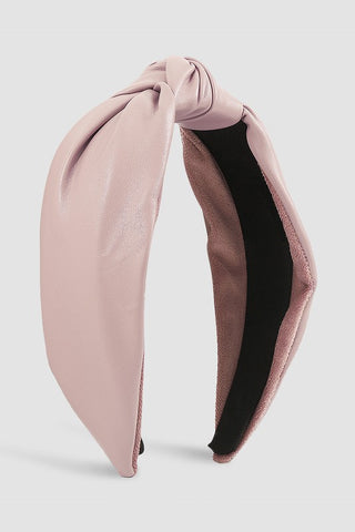 Blush Soft Faux Leather Headband