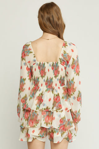 Poinsettia Holiday Dreams Romper