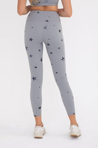 Grey Mystical Stars Leggings - Everyday EDEN Boutique & Gifts